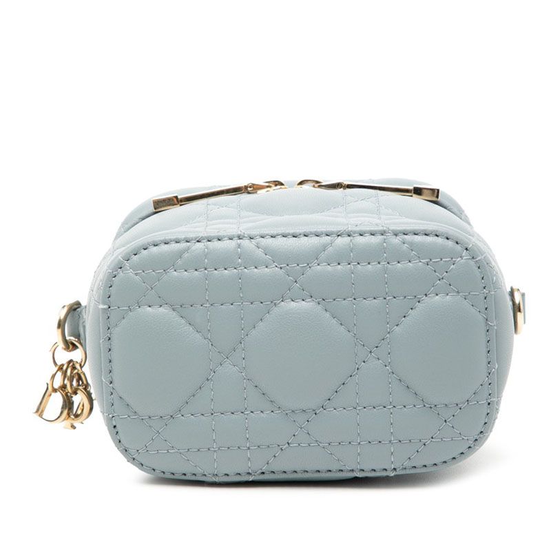 Dior Canage Lady Dior Micro Vanity Bag Shoulder Bag 2way Light Blue Leather