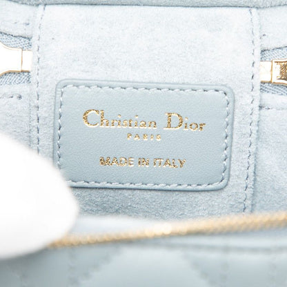 Dior Canage Lady Dior Micro Vanity Bag Shoulder Bag 2way Light Blue Leather