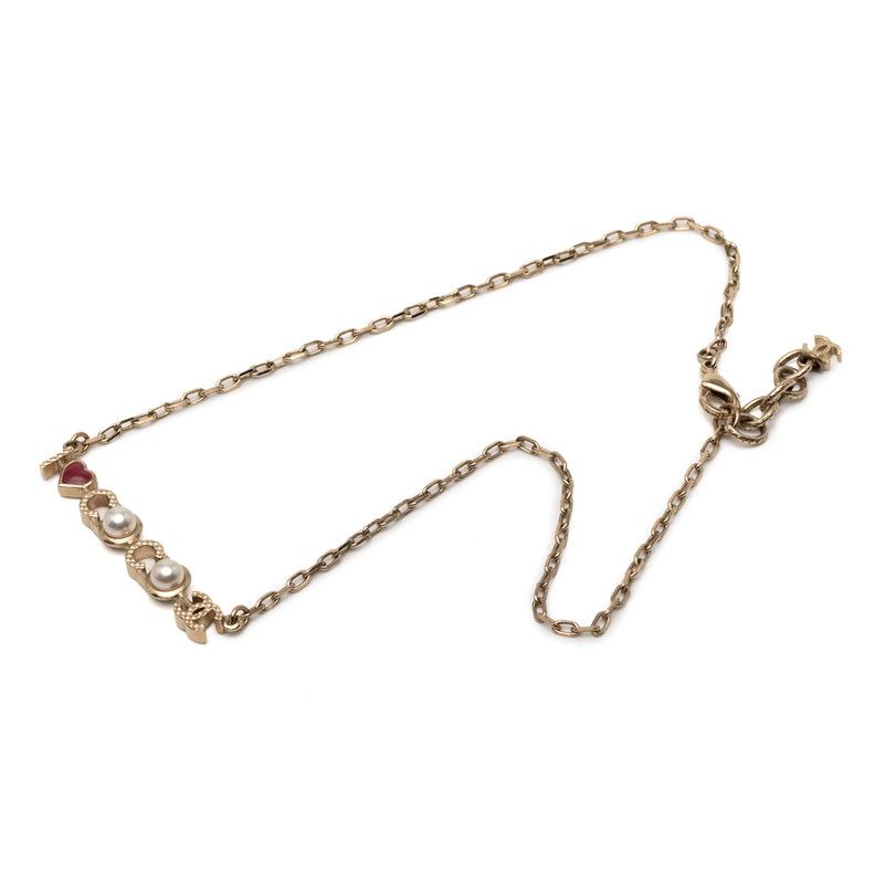 Chanel Coco Mark I Love Coco Gold Plated Faux Pearl Ladies Chanel