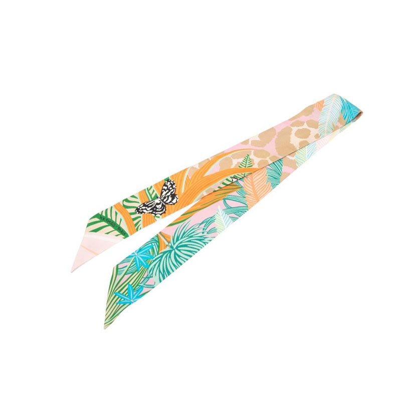 Hermes Twilly Jaguar Quetzal Jaguar Quetzal Multicolor Silk Women Hermes