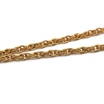 Chanel Coco Mark Chain Pendant Necklace Gold Plated Ladies Chanel