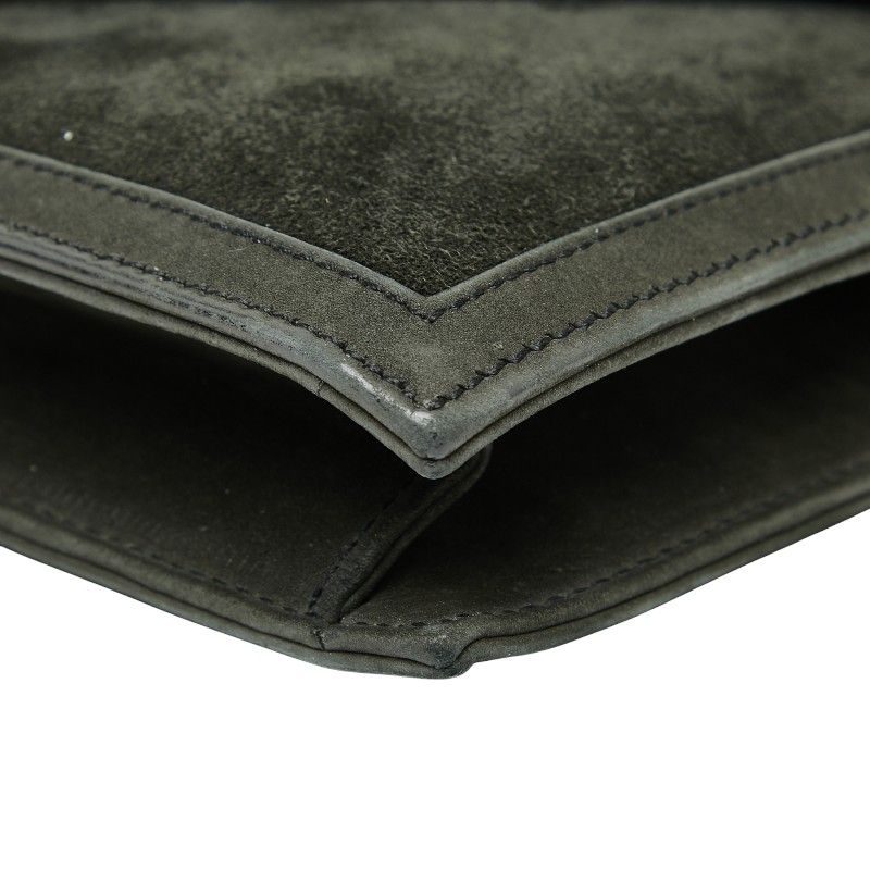 Hermes Alcazar Chain Shoulder Bag Grey Black Gold Dobris Women Hermes