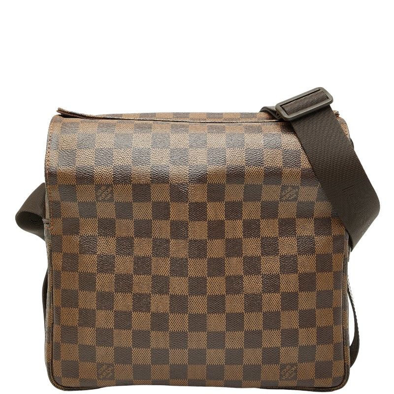 Louis Vuitton Damier Naviglio Crossbody Shoulder Bag N45255 Brown PVC Leather
