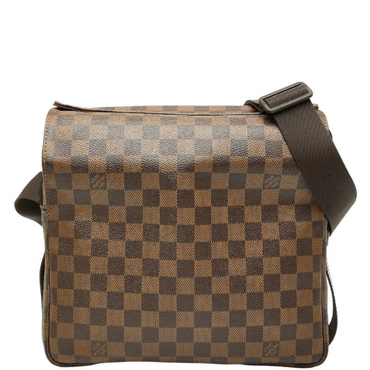Louis Vuitton Damier Naviglio Crossbody Shoulder Bag N45255 Brown PVC Leather