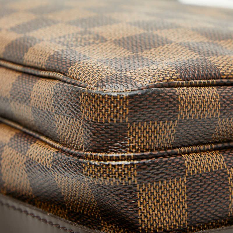 Louis Vuitton Damier Naviglio Crossbody Shoulder Bag N45255 Brown PVC Leather