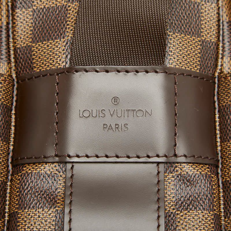 Louis Vuitton Damier Naviglio Crossbody Shoulder Bag N45255 Brown PVC Leather