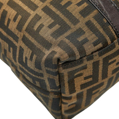 Fendi Zucca Handbag Tote Bag Brown Canvas Leather Women's Fendi