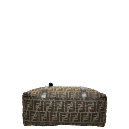 Fendi Zucca Handbag Tote Bag Brown Canvas Leather Women's Fendi