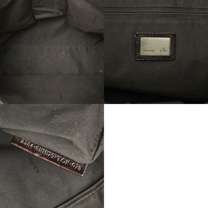 Fendi Zucca Handbag Tote Bag Brown Canvas Leather Women's Fendi