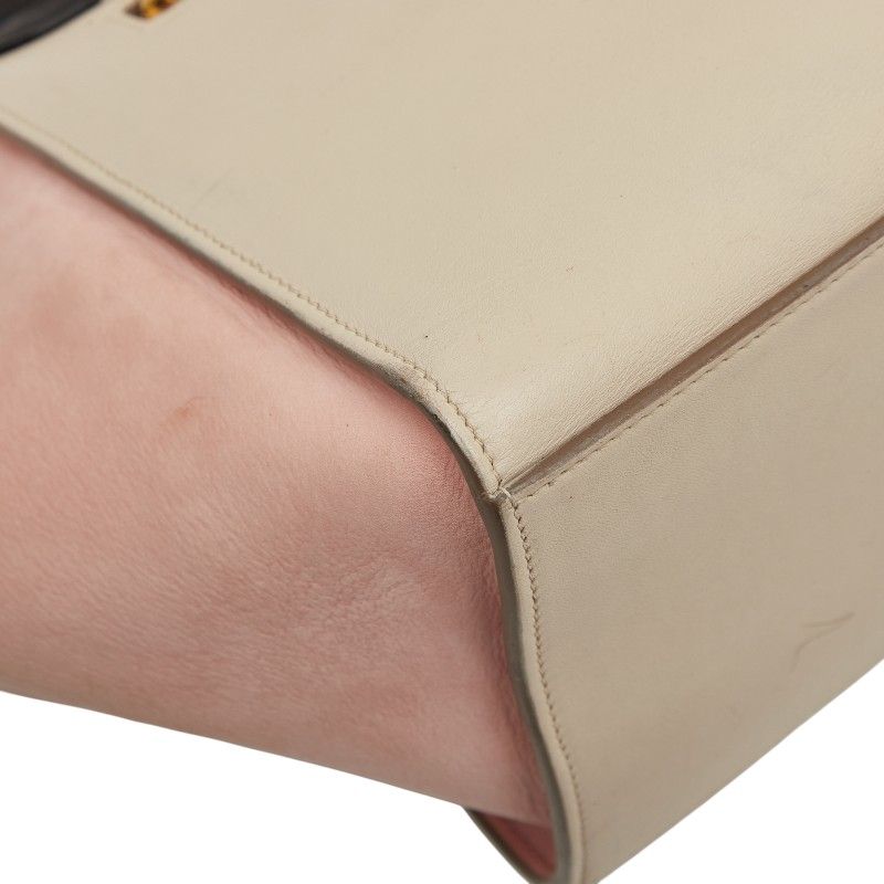 Celine Trapeze Small Tricolor Handbag Shoulder Bag 2way White Multicolor