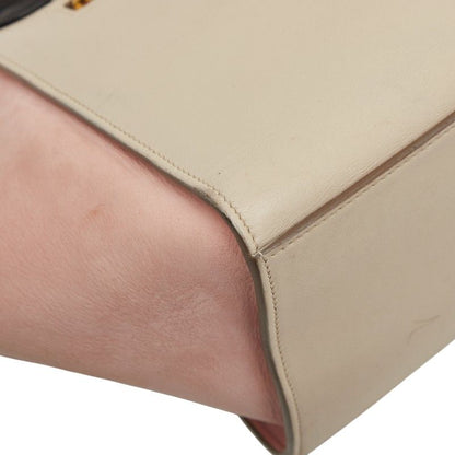 Celine Trapeze Small Tricolor Handbag Shoulder Bag 2way White Multicolor