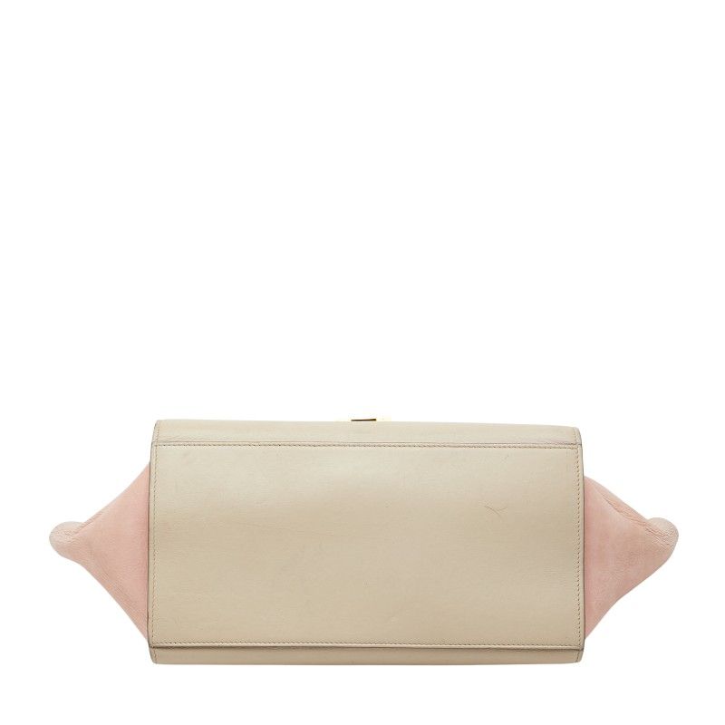 Celine Trapeze Small Tricolor Handbag Shoulder Bag 2way White Multicolor