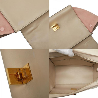 Celine Trapeze Small Tricolor Handbag Shoulder Bag 2way White Multicolor