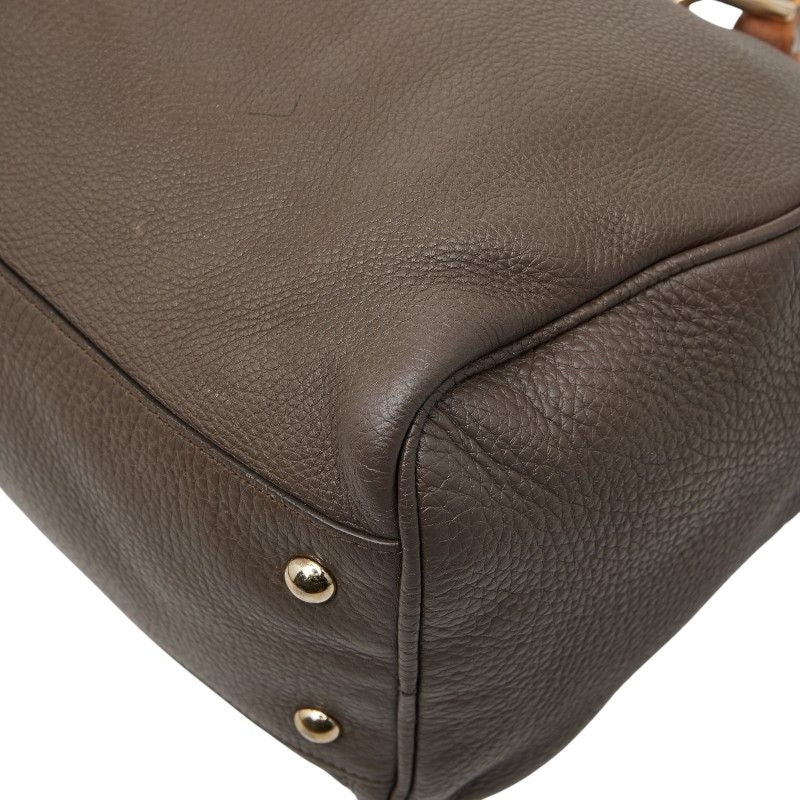 Gucci Bamboo Handbag Shoulder Bag 2way 353124 Brown Leather Ladies Gucci