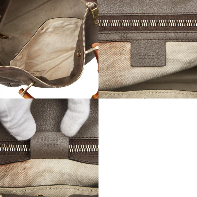 Gucci Bamboo Handbag Shoulder Bag 2way 353124 Brown Leather Ladies Gucci
