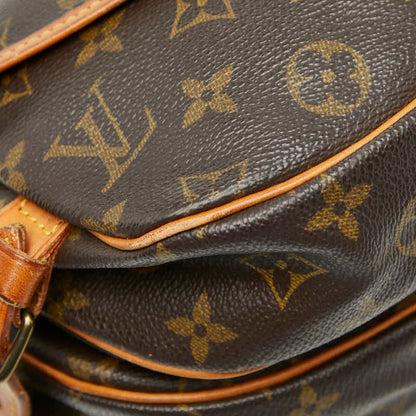 Louis Vuitton Monogram Saumur 30 Diagonal Shoulder Bag M42256 Brown PVC Leather