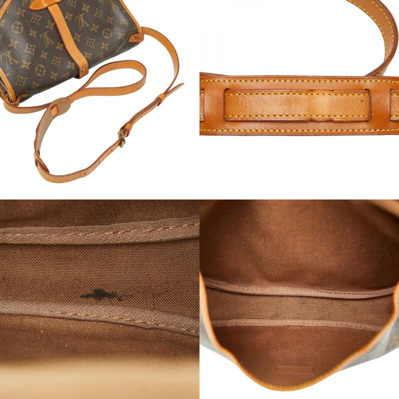 Louis Vuitton Monogram Saumur 30 Diagonal Shoulder Bag M42256 Brown PVC Leather
