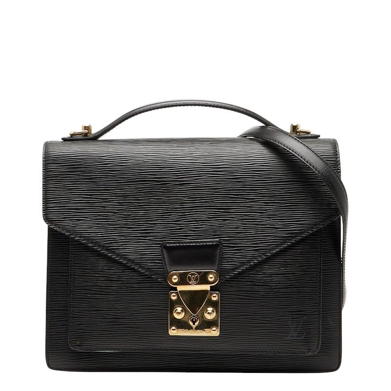 Louis Vuitton Epi Monceau Handbag Shoulder Bag 2way M52122 Noir Black Leather