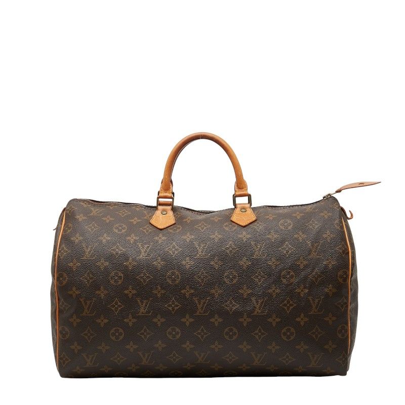 Louis Vuitton Monogram Speedy 40 Handbag Boston Bag Travel Bag M41522 Brown PVC