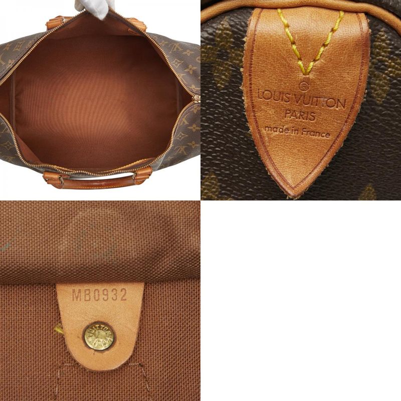 Louis Vuitton Monogram Speedy 40 Handbag Boston Bag Travel Bag M41522 Brown PVC