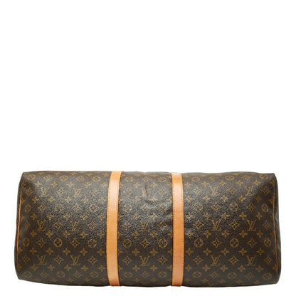 Louis Vuitton Monogram Keepall 60 Boston Bag Travel Bag M41422 Brown PVC