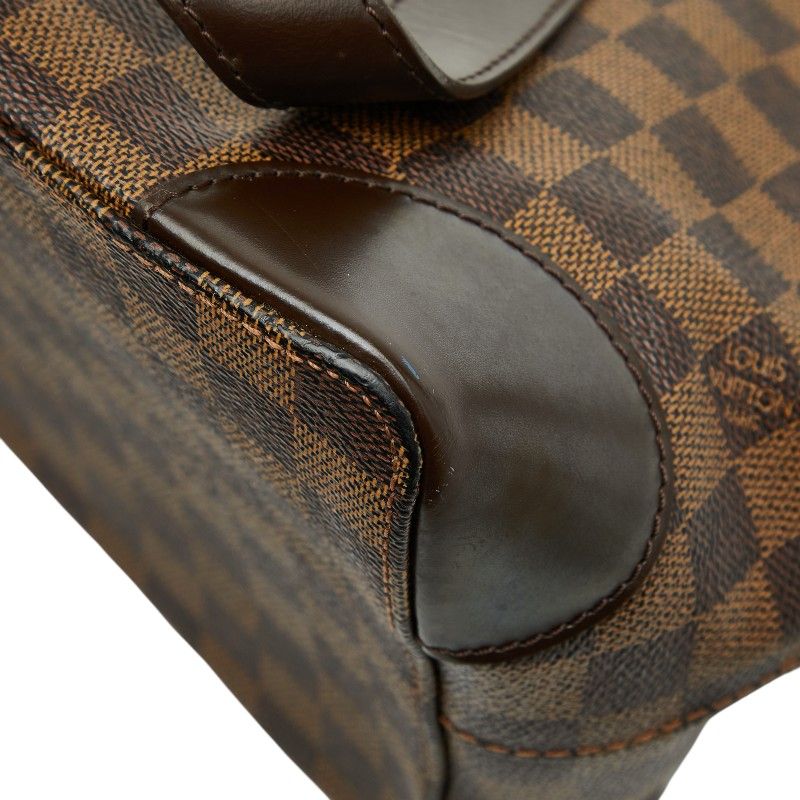 Louis Vuitton Damier Hampstead PM Tote Handbag N51205 Ebène Brown PVC Leather