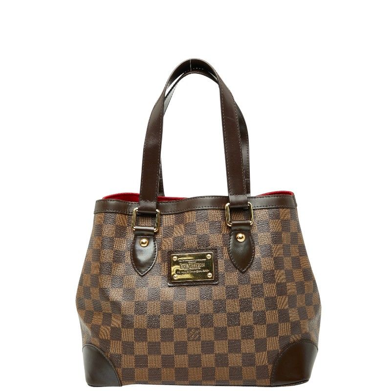 Louis Vuitton Damier Hampstead PM Tote Handbag N51205 Ebène Brown PVC Leather
