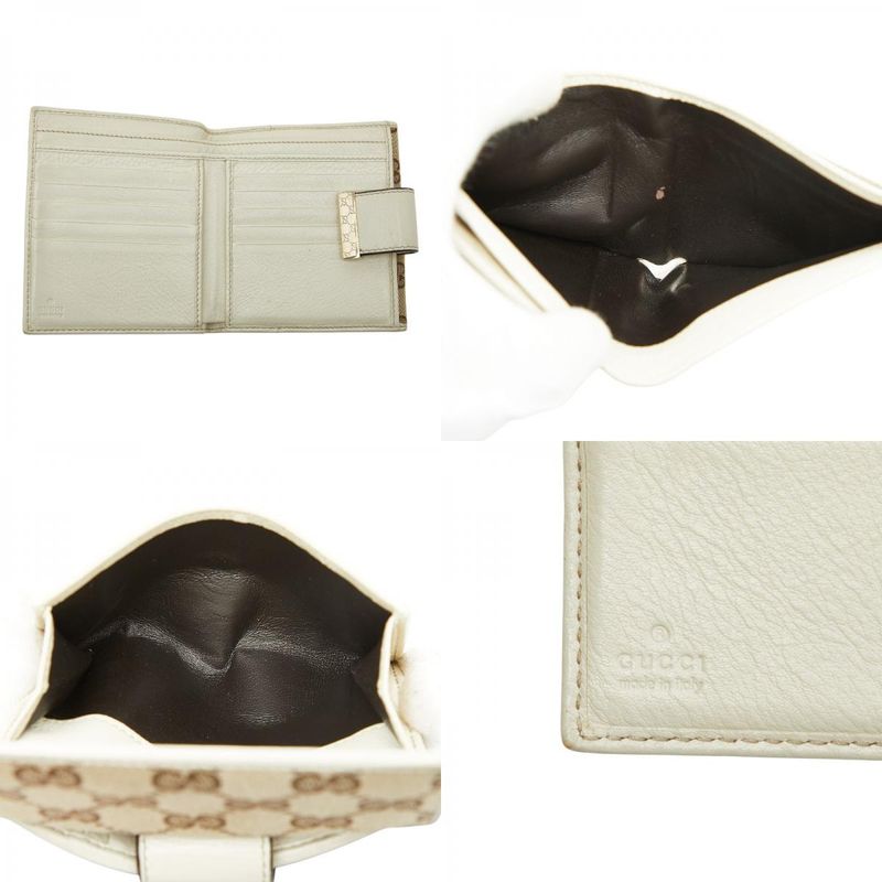 Gucci GG Canvas 212090 Beige Ivory Canvas Leather Women's Gucci