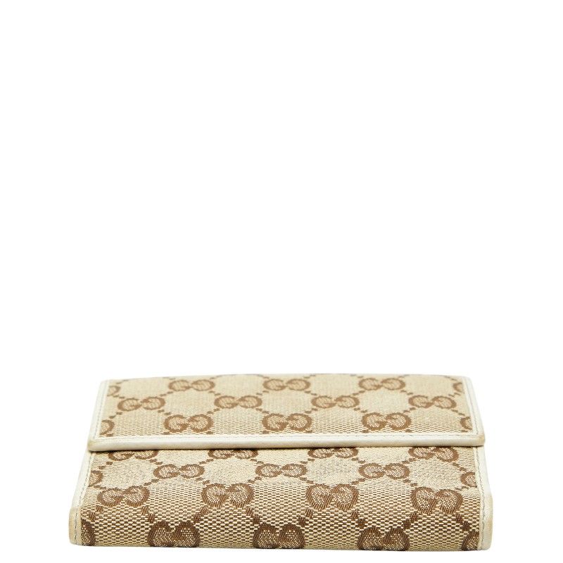 Gucci GG Canvas 212090 Beige Ivory Canvas Leather Women's Gucci