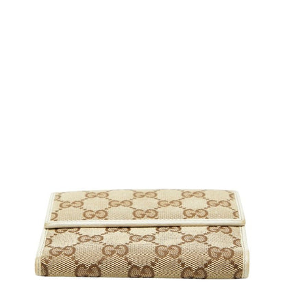 Gucci GG Canvas 212090 Beige Ivory Canvas Leather Women's Gucci