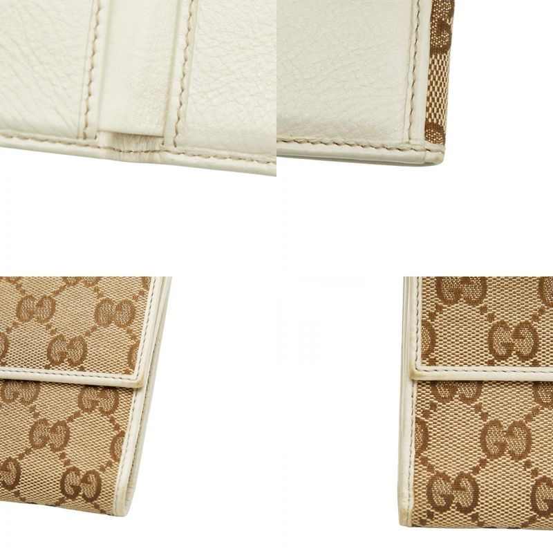 Gucci GG Canvas 212090 Beige Ivory Canvas Leather Women's Gucci