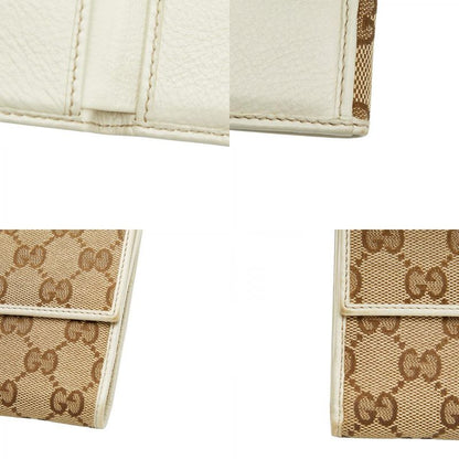 Gucci GG Canvas 212090 Beige Ivory Canvas Leather Women's Gucci