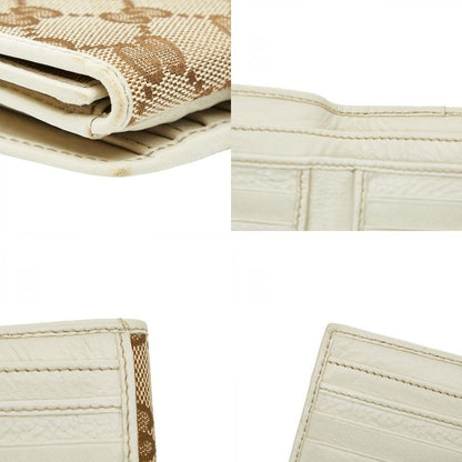 Gucci GG Canvas 212090 Beige Ivory Canvas Leather Women's Gucci