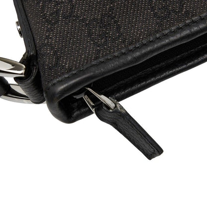 Gucci GG Canvas Abby Crossbody Shoulder Bag 268642 Black Canvas Leather Women's