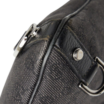 Gucci GG Canvas Abby Crossbody Shoulder Bag 268642 Black Canvas Leather Women's