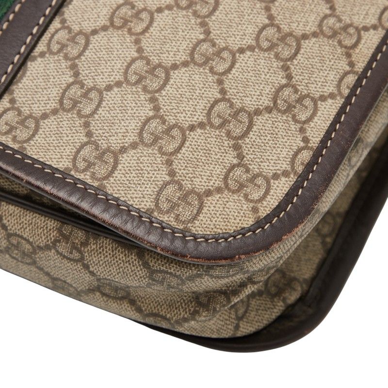 Gucci GG Supreme Sherry Line Crossbody Shoulder Bag 201444 Beige Multicolor PVC