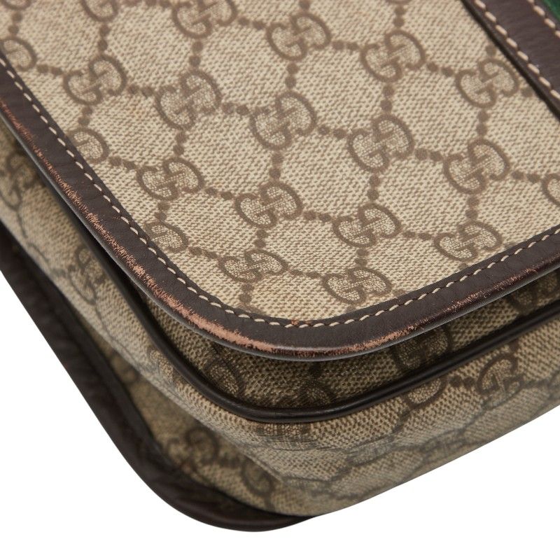 Gucci GG Supreme Sherry Line Crossbody Shoulder Bag 201444 Beige Multicolor PVC