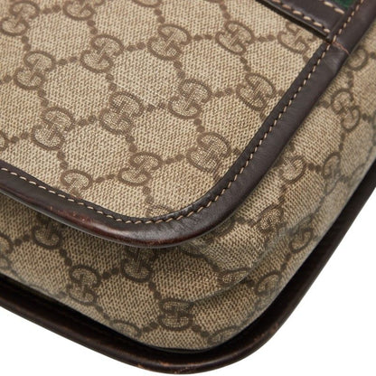 Gucci GG Supreme Sherry Line Crossbody Shoulder Bag 201444 Beige Multicolor PVC