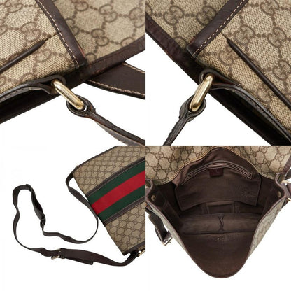 Gucci GG Supreme Sherry Line Crossbody Shoulder Bag 201444 Beige Multicolor PVC