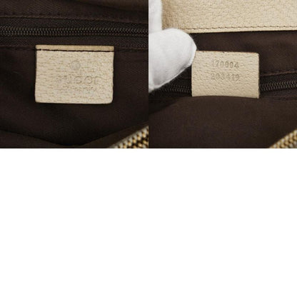 Gucci GG Canvas Abby 170004 Beige White Canvas Leather Women's Gucci