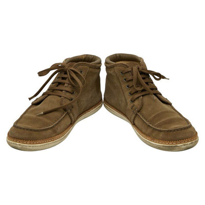 Louis Vuitton High Cut Sneakers Size 7 Khaki Brown Suede Men's Louis Vuitton