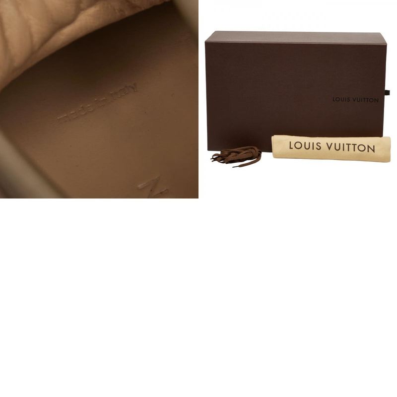 Louis Vuitton High Cut Sneakers Size 7 Khaki Brown Suede Men's Louis Vuitton