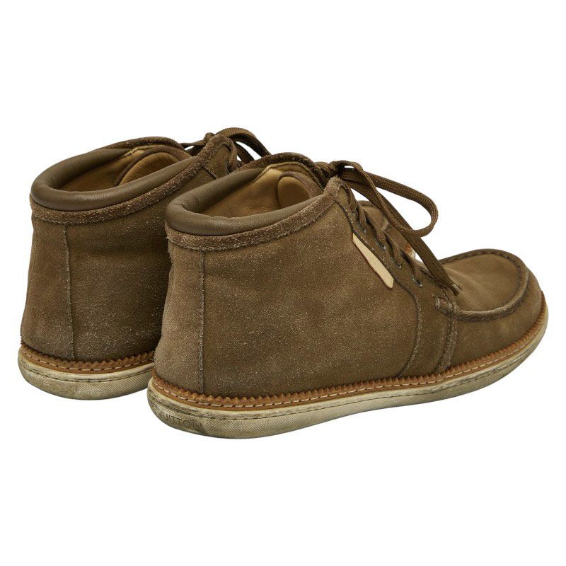 Louis Vuitton High Cut Sneakers Size 7 Khaki Brown Suede Men's Louis Vuitton