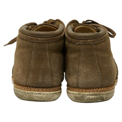 Louis Vuitton High Cut Sneakers Size 7 Khaki Brown Suede Men's Louis Vuitton