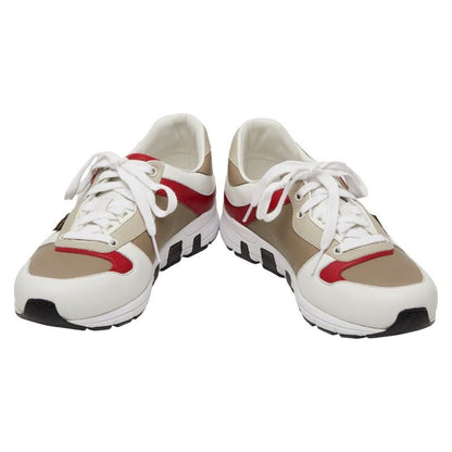 Gucci Sneakers Size 6 336615 White Grey Red Leather Men's Gucci