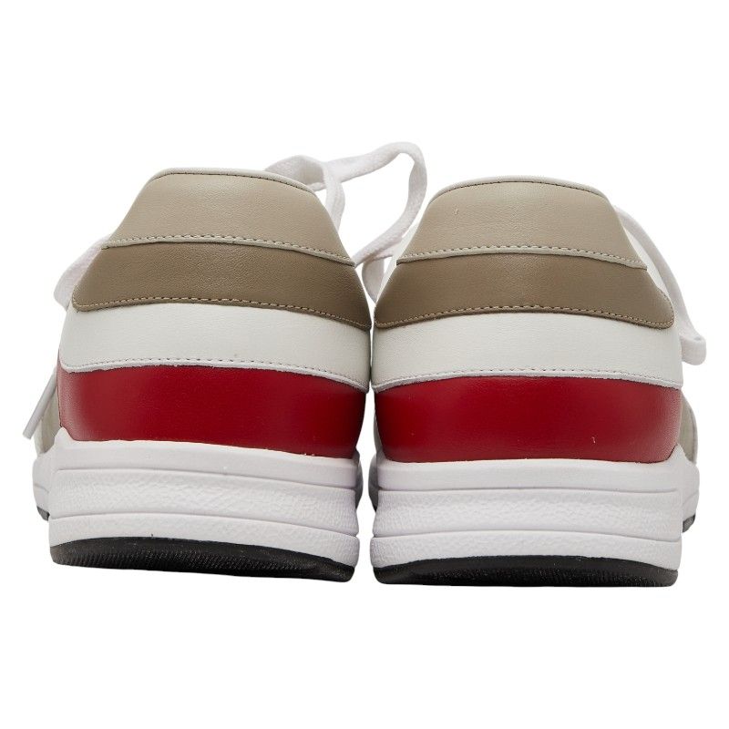 Gucci Sneakers Size 6 336615 White Grey Red Leather Men's Gucci