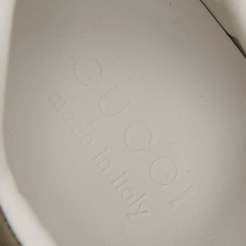 Gucci Sneakers Size 6 336615 White Grey Red Leather Men's Gucci