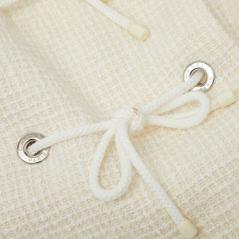 Chanel Tweed Dress Size: 34 P29946v16012 White Cotton Silk Linen Women's Chanel