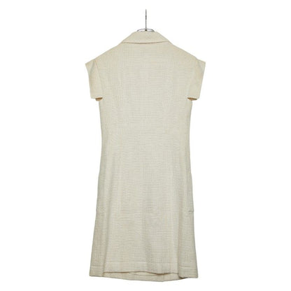 Chanel Tweed Dress Size: 34 P29946v16012 White Cotton Silk Linen Women's Chanel