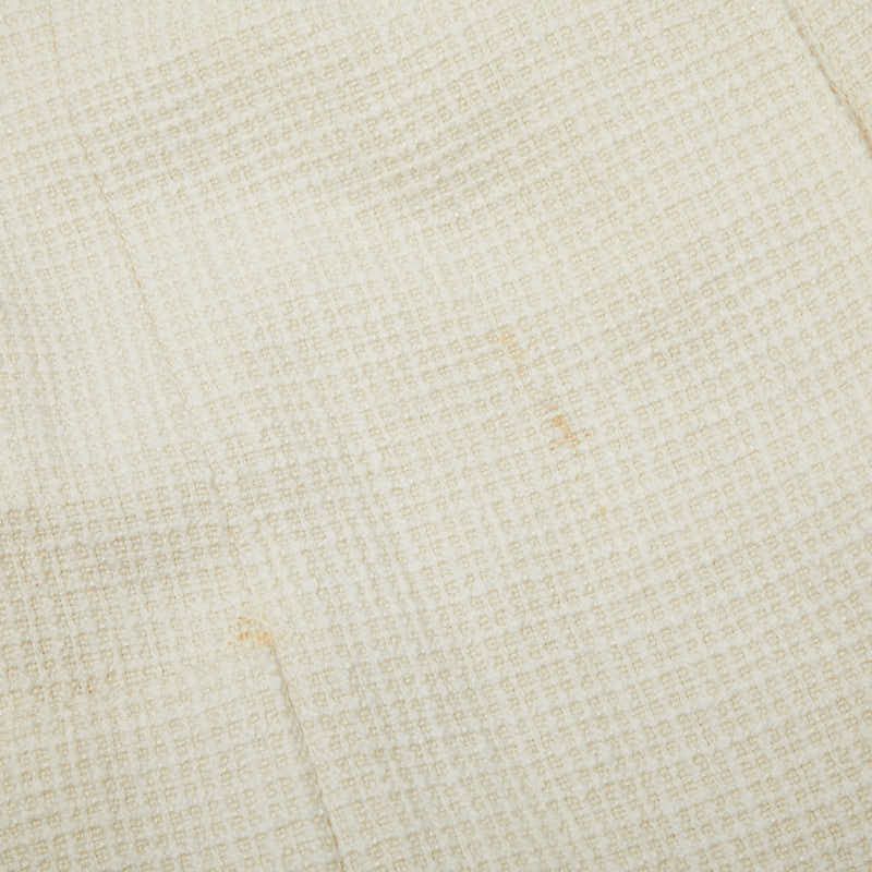 Chanel Tweed Dress Size: 34 P29946v16012 White Cotton Silk Linen Women's Chanel